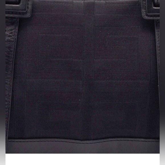 GIVENCHY Black Monogram Canvas and Leather Satchel Vintage Y2K - Picture 12 of 13